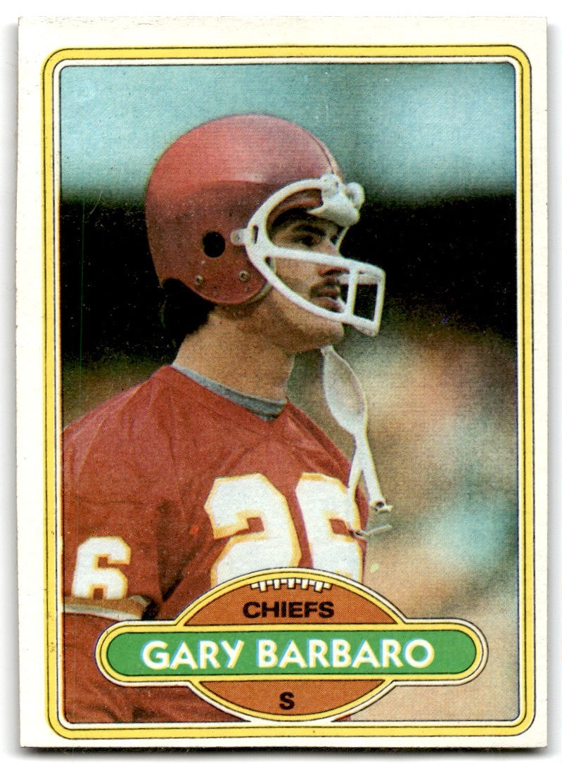 1980 Topps Gary Barbaro Football Cards #308