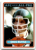 1980 Topps Greg Buttle Football Cards #340