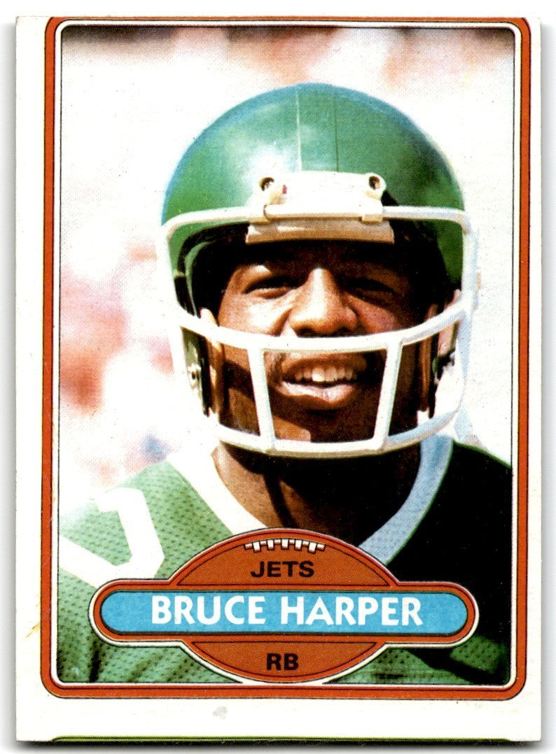 1980 Topps Bruce Harper Football Cards #384