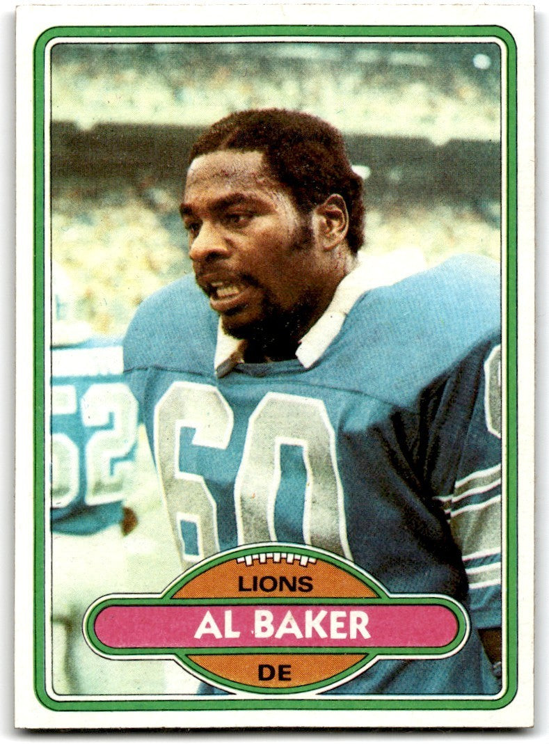 1980 Topps Al Baker Football Cards #385