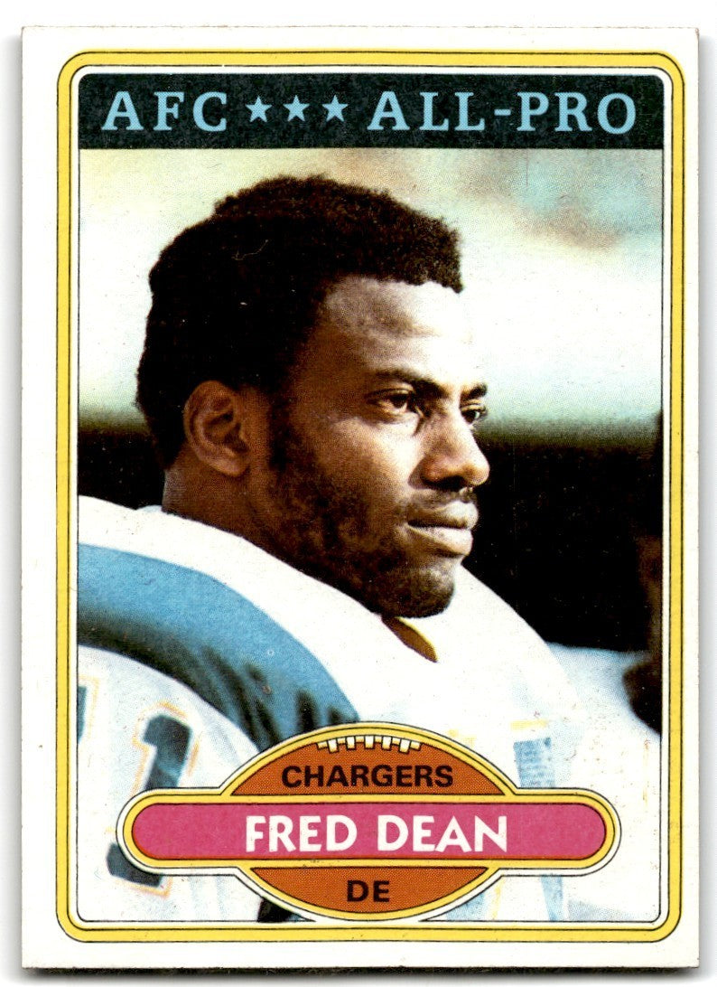 1980 Topps Fred Dean Football Cards #392