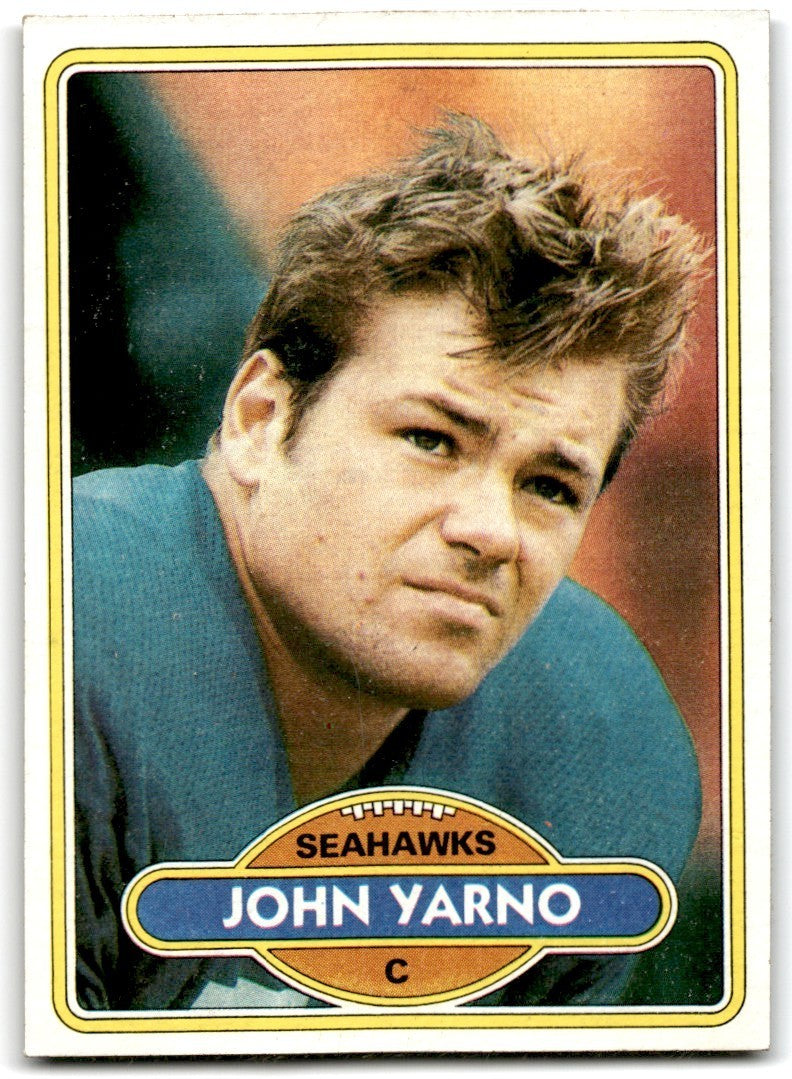 1980 Topps John Yarno Football Cards #399