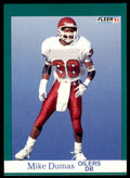 1991 Fleer Mike Dumas Rookie . Houston Oilers #422