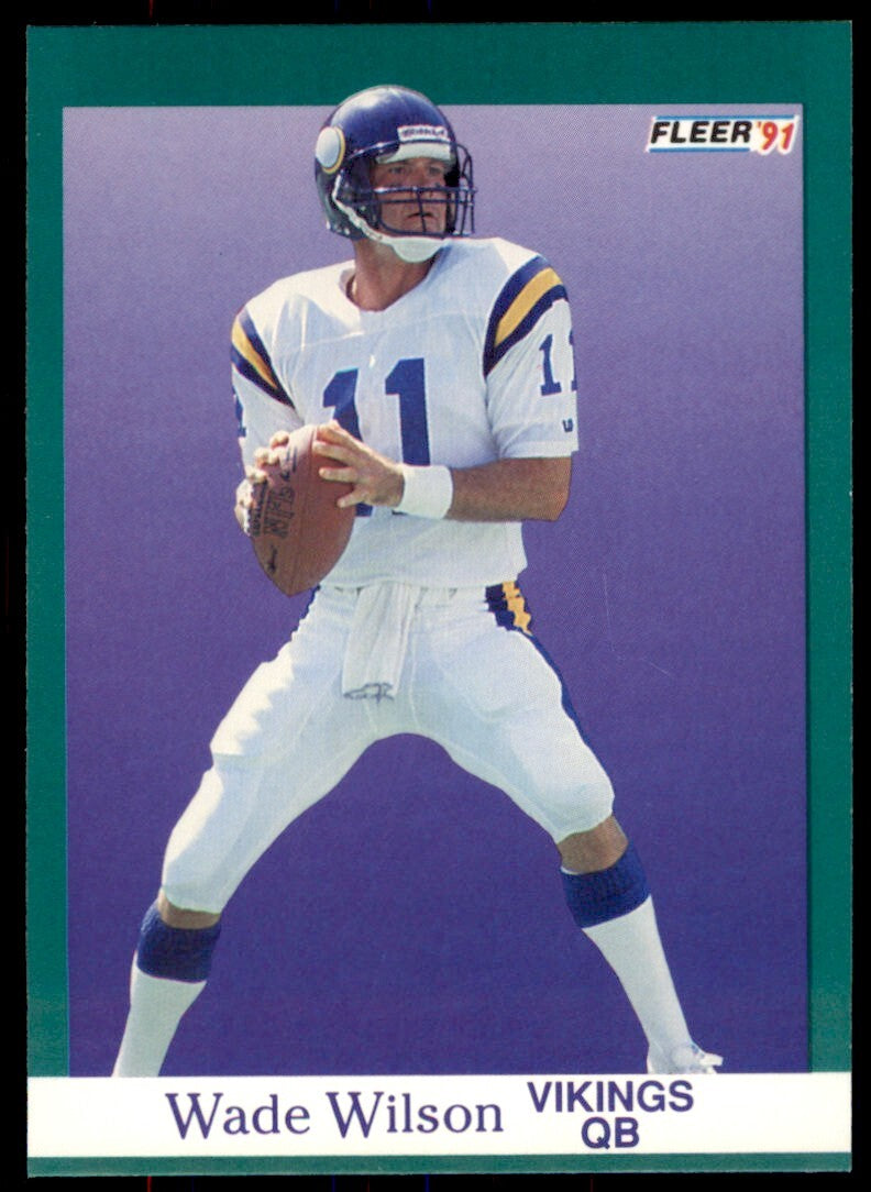 1991 Fleer Wade Wilson . Minnesota Vikings #289