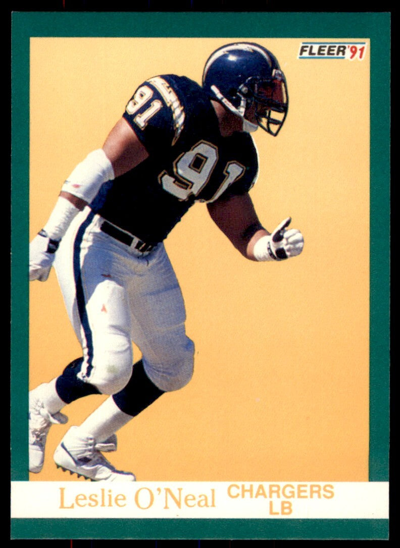 1991 Fleer Leslie O'Neal . San Diego Chargers #177