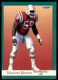 1991 Fleer Vincent Brown . New England Patriots #135