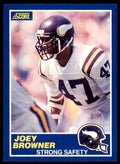 1989 SCORE. JOEY BROWNER . MINNESOTA VIKINGS #38