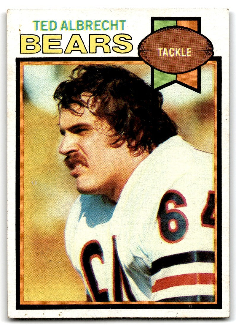 1979 Topps Football Card Ted Albrecht Chicago Bears #72