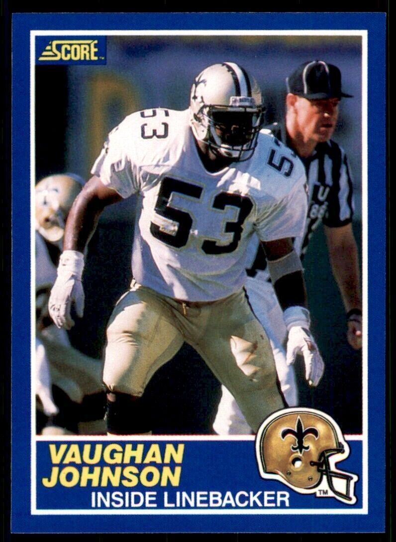 1989 SCORE. VAUGHAN JOHNSON ROOKIE . NEW ORLEANS SAINTS #65