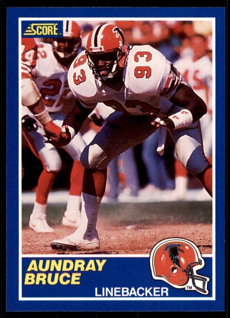 1989 SCORE. AUNDRAY BRUCE ROOKIE . ATLANTA FALCONS #93