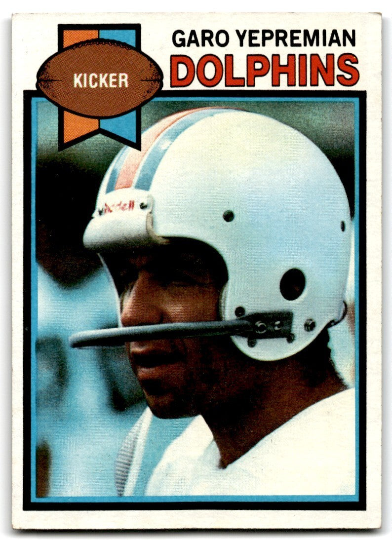 1979 Topps Football Card Garo Yepremian Miami Dolphins #96