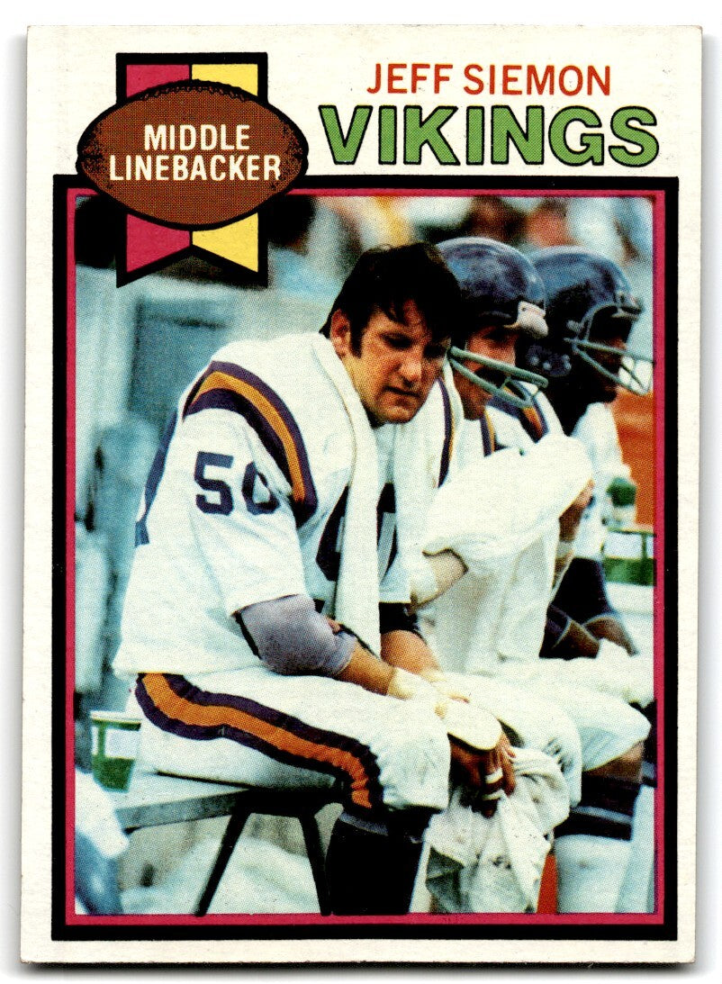 1979 Topps Football Card Jeff Siemon Minnesota Vikings #378