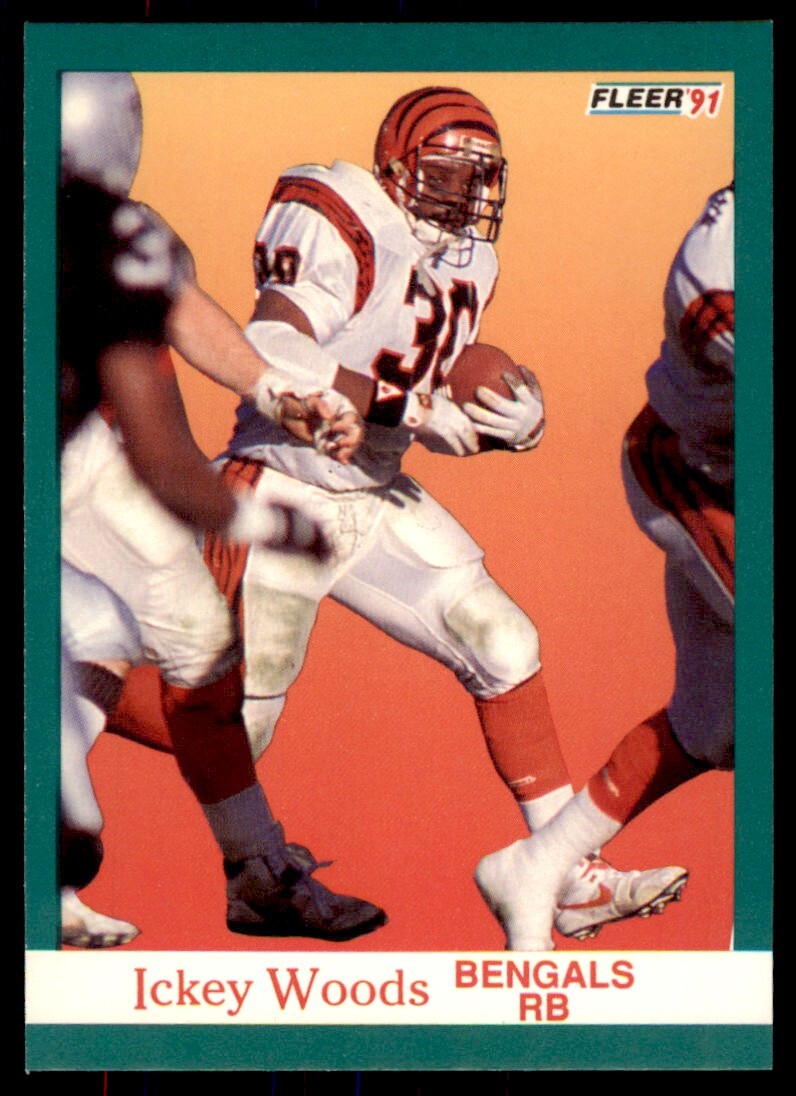 1991 Fleer Ickey Woods . Cincinnati Bengals #28