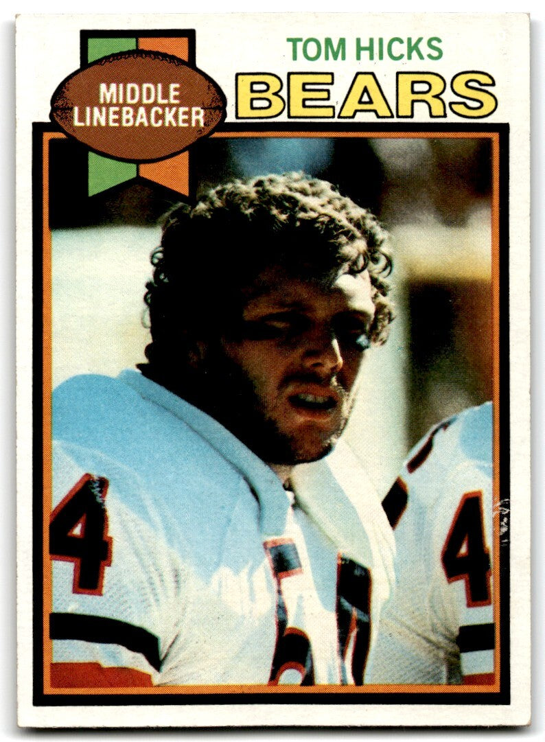 1979 Topps Football Card Tom Hicks Chicago Bears #417