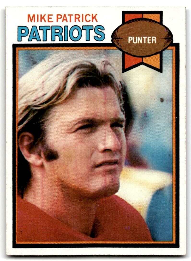 1979 Topps Football Card Mike Patrick New England Patriots #158