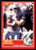 1989 SCORE. BRIAN SOCHIA ROOKIE . MIAMI DOLPHINS #179