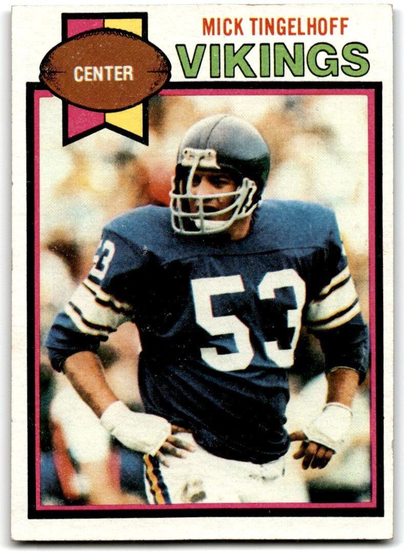 1979 Topps Football Card Mick Tingelhoff Minnesota Vikings #163