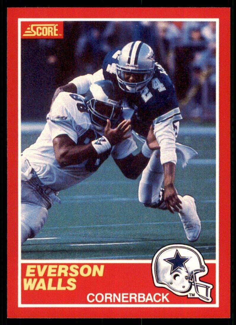 1989 SCORE. EVERSON WALLS . DALLAS COWBOYS #171