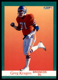 1991 Fleer Greg Kragen . Denver Broncos #51