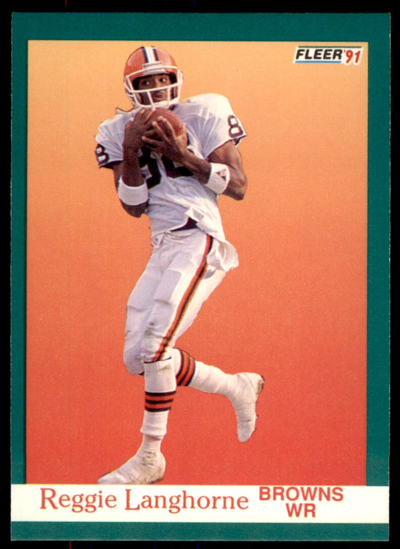 1991 Fleer Reggie Langhorne . Cleveland Browns #37