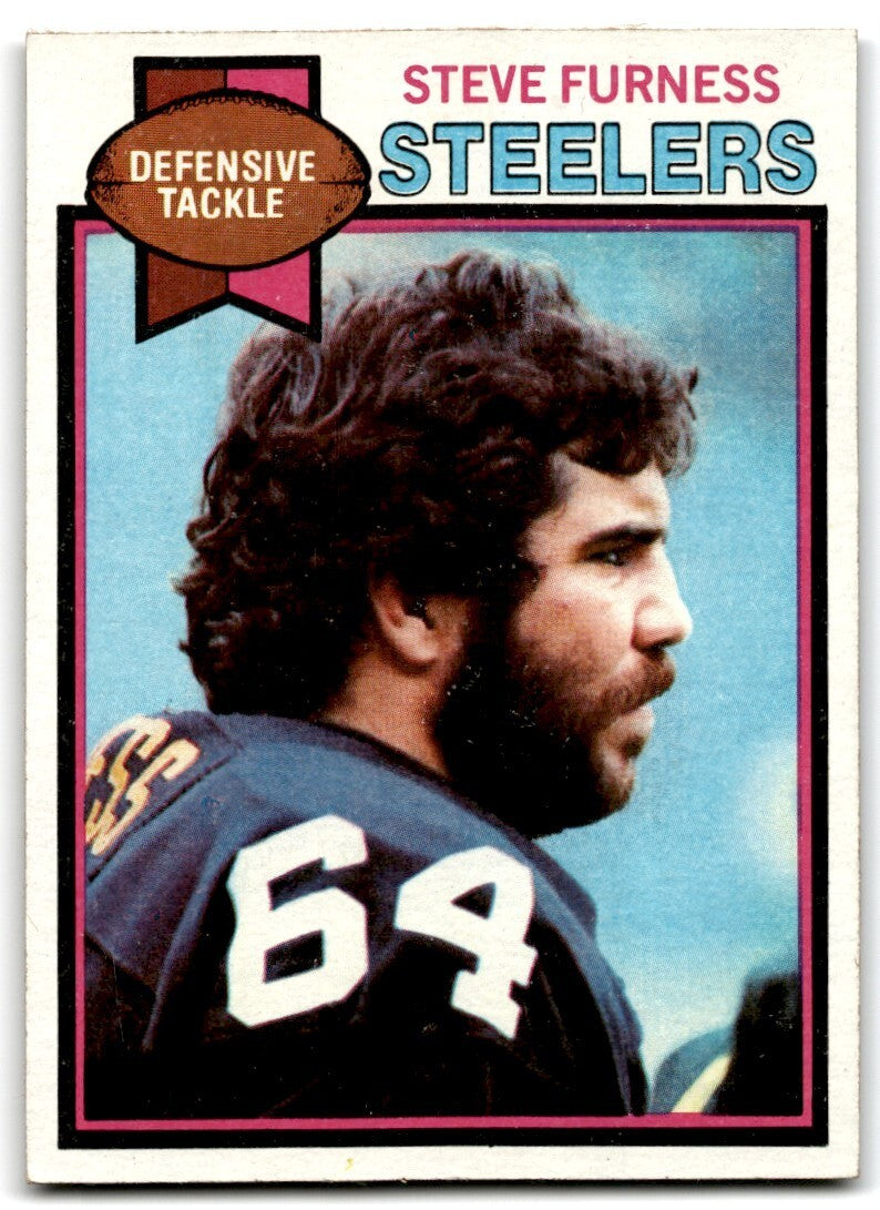 1979 Topps Football Card Steve Furness Pittsburgh Steelers #371