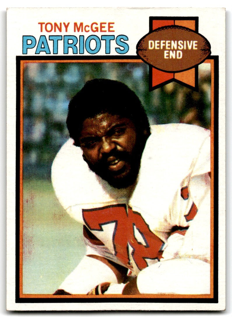 1979 Topps Football Card Tony McGee New England Patriots #441