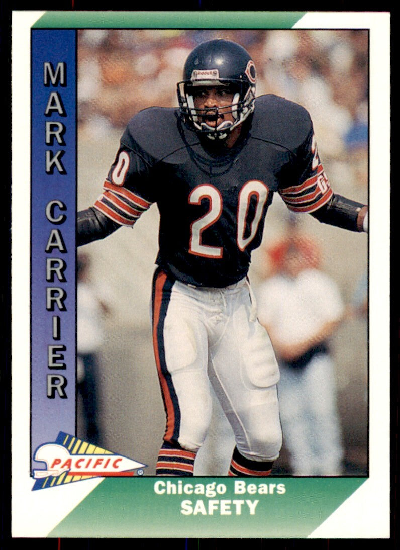 1991 Pacific Mark Carrier . Chicago Bears #44