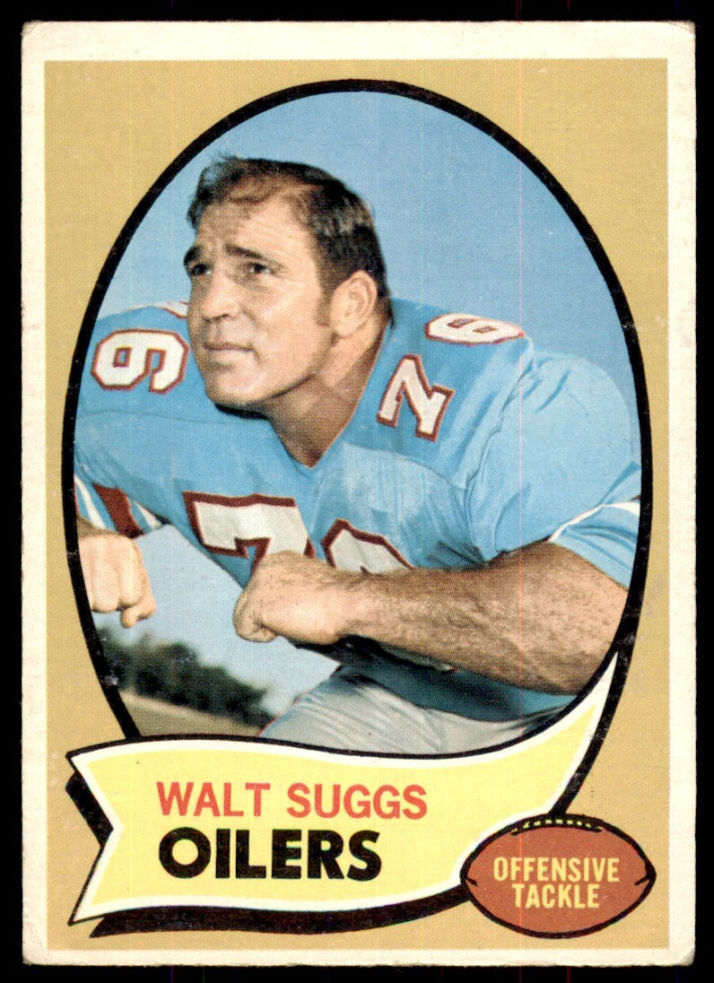 1970 TOPPS WALT SUGGS HOUSTON OILERS #204