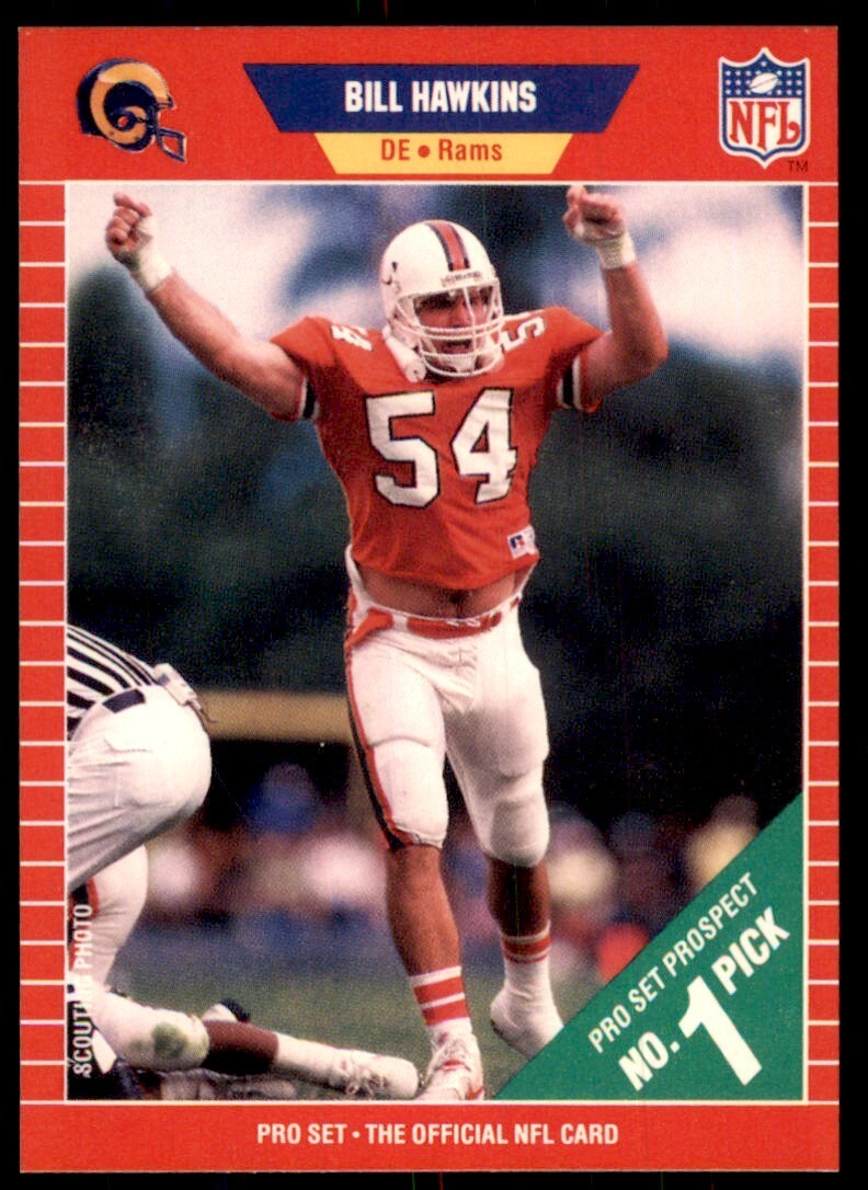 1989 Pro Set Bill Hawkins Football Cards #500