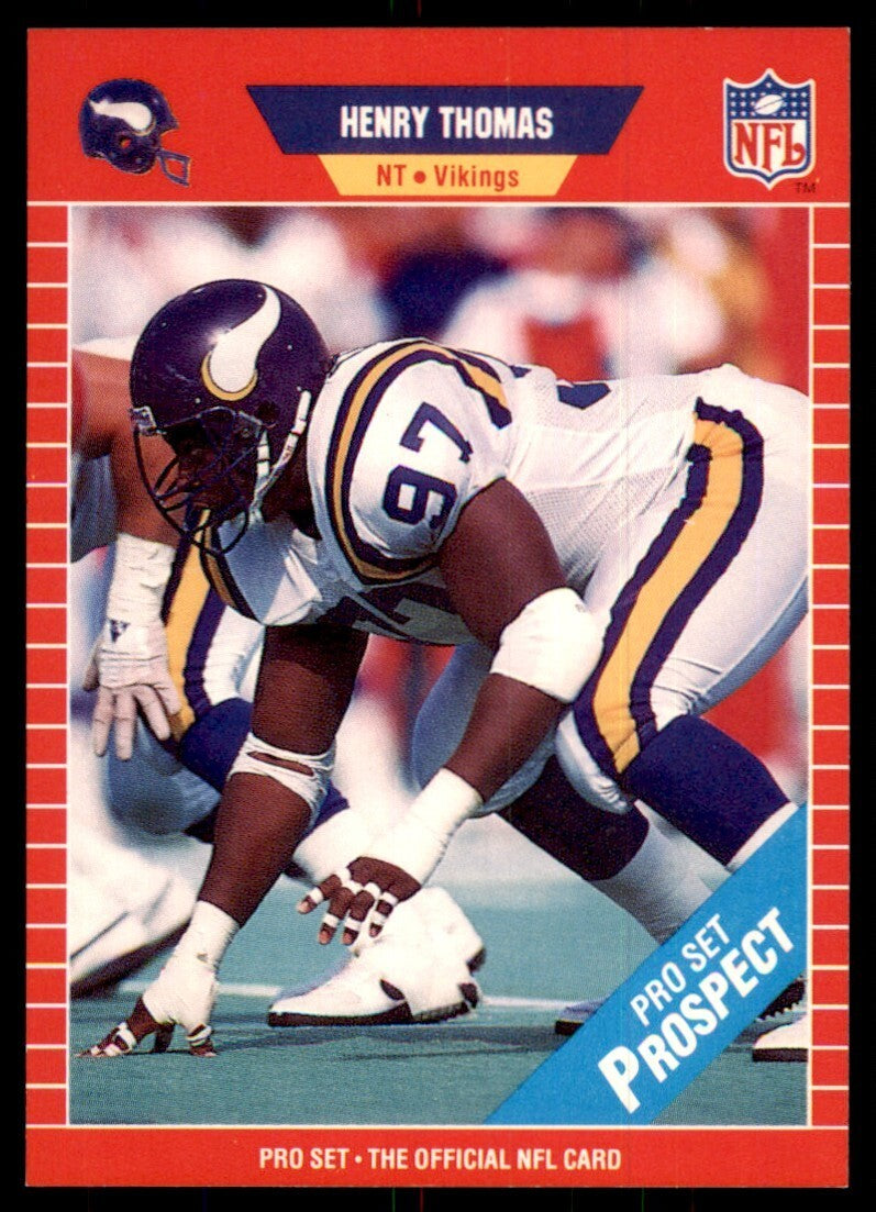 1989 Pro Set Henry Thomas Football Cards #530