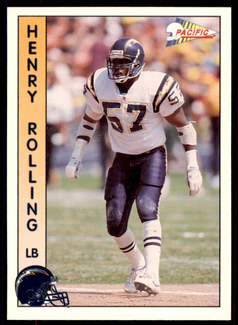 1992 Pacific Henry Rolling San Diego Chargers #274