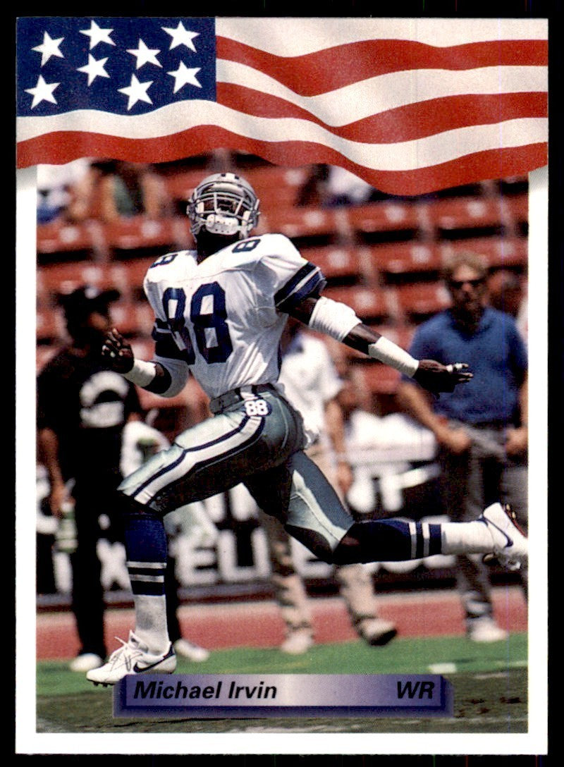 1992 All World  Sports Michael Irvin Football Cards #241