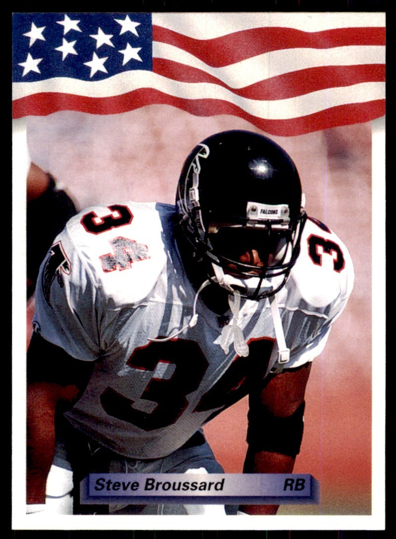 1992 All World Sports Steve Broussard Football Cards #167