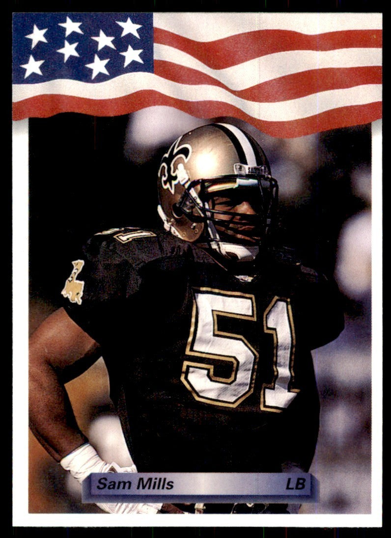 1992 All World Sports Sam Mills Football Cards #245