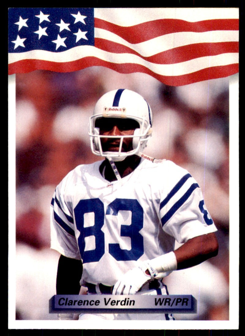 1992 All World Sports Clarence Verdin Football Cards #200