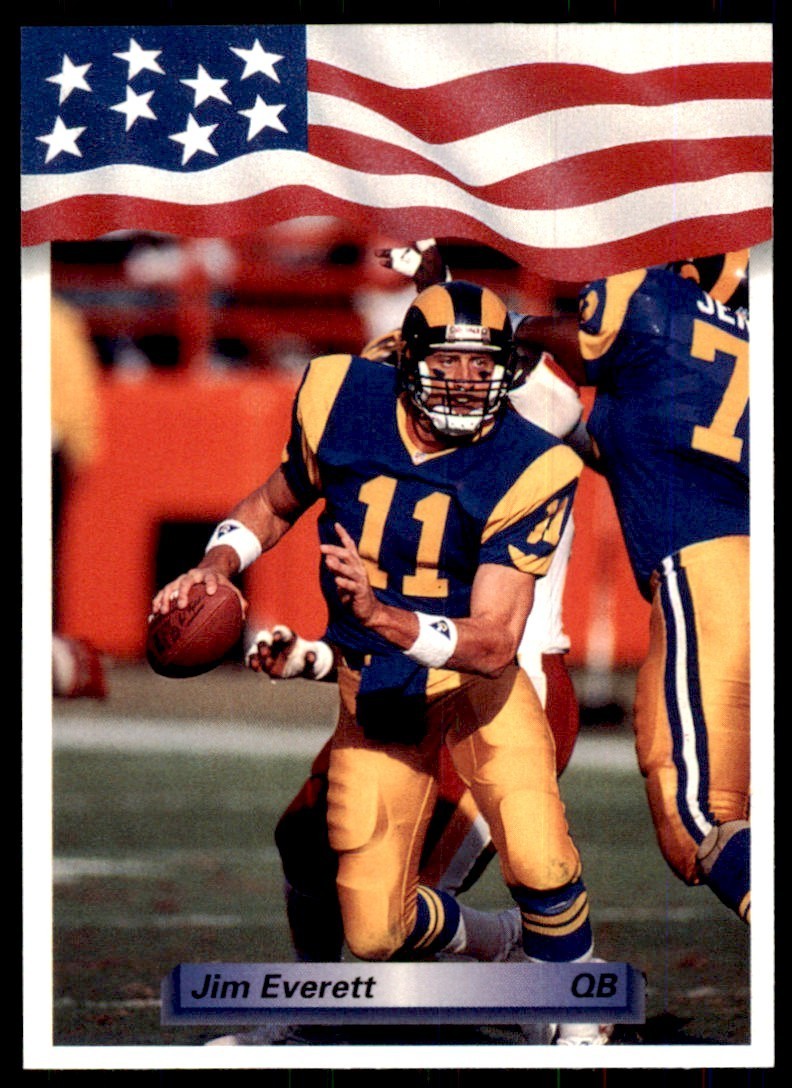 1992 All World Sports Jim Everett Football Cards #198