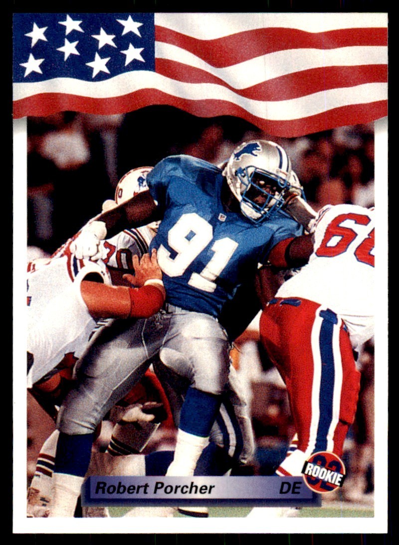 1992 All World Sports Robert Porcher Rookie Football Cards #52