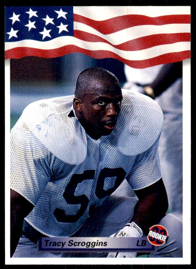 1992 All World Sports Tracy Scroggins Rookie Football Cards #38