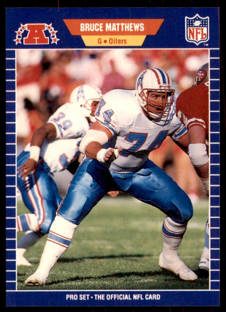 1989 Pro Set Bruce Matthews Football Cards #148