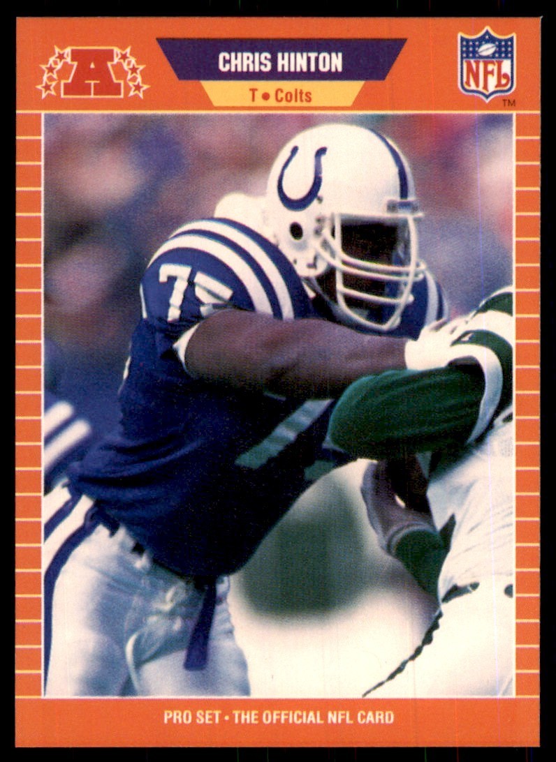 1989 Pro Set Chris Hinton Football Cards #163