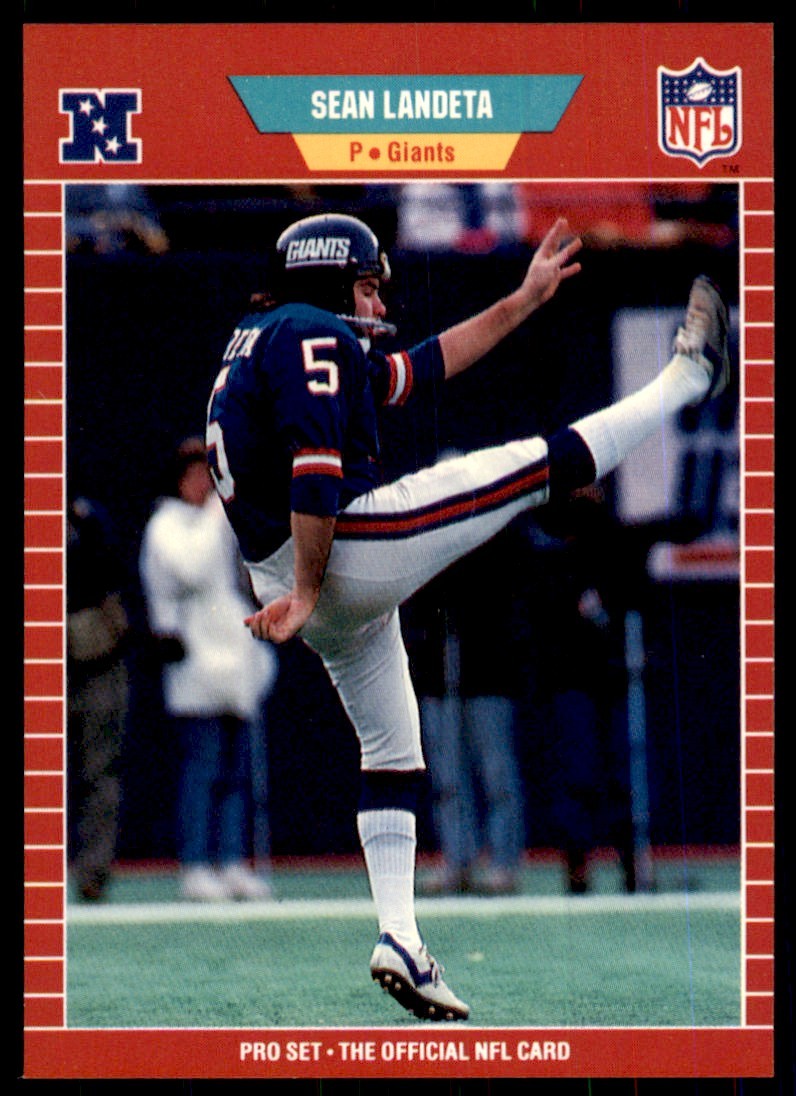 1989 Pro Set Sean Landeta Football Cards #286