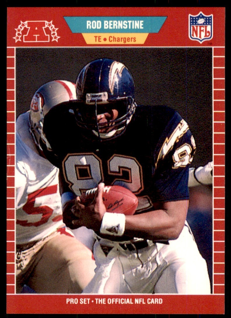 1989 Pro Set Rod Bernstine Football Cards #357