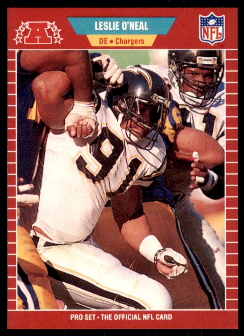 1989 Pro Set Leslie O'Neal Football Cards #365