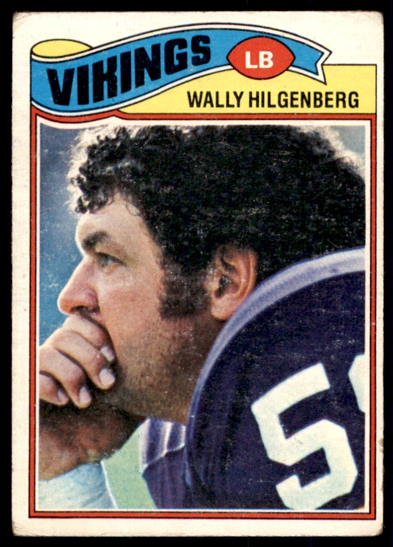1977 TOPPS. WALLY HILGENBERG MINNESOTA VIKINGS #309