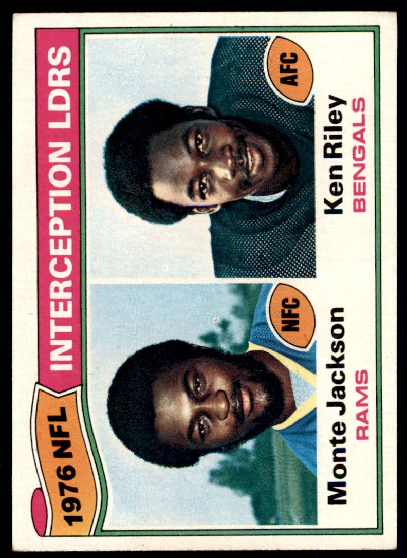 1977 TOPPS MONTE JACKSON/KEN RILEY LOS ANGELES RAMS/CINCINNATI BENGALS #5