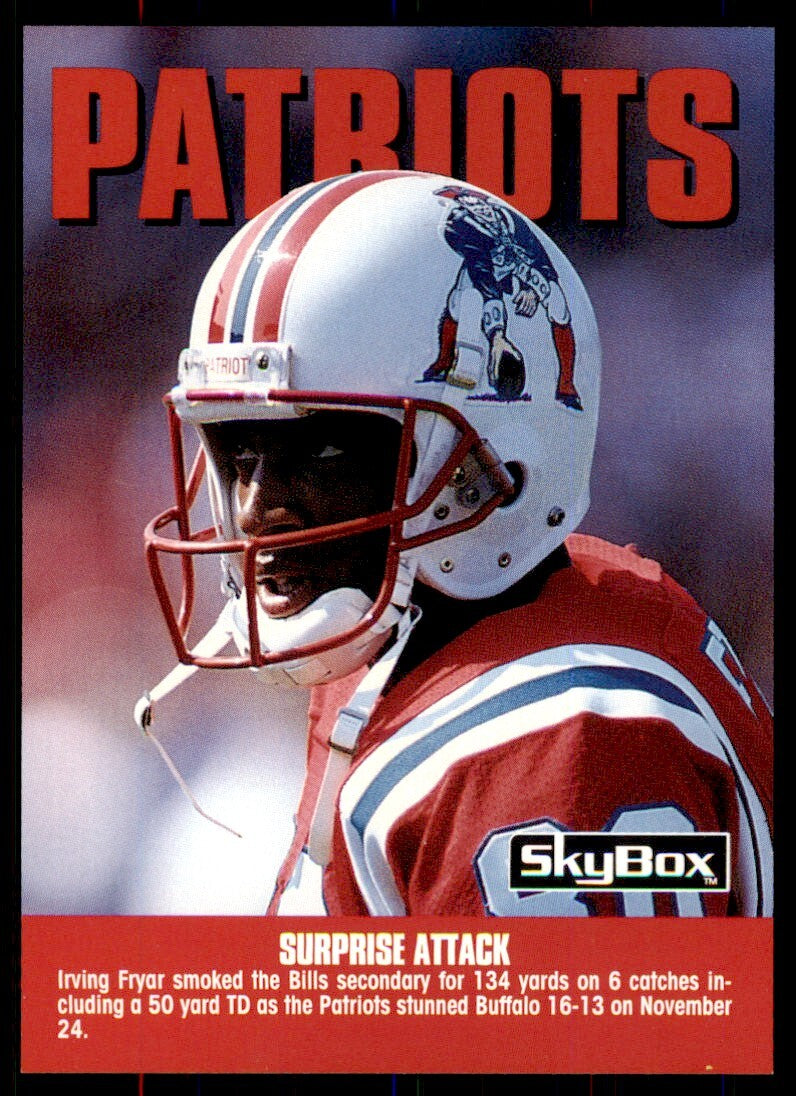 1992 SkyBox Irving Fryar New England Patriots #293
