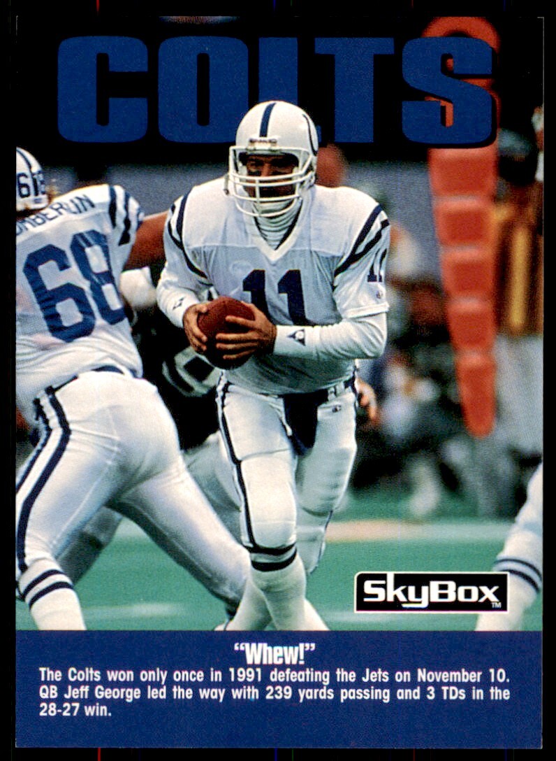 1992 SkyBox Jeff George Indianapolis Colts #287