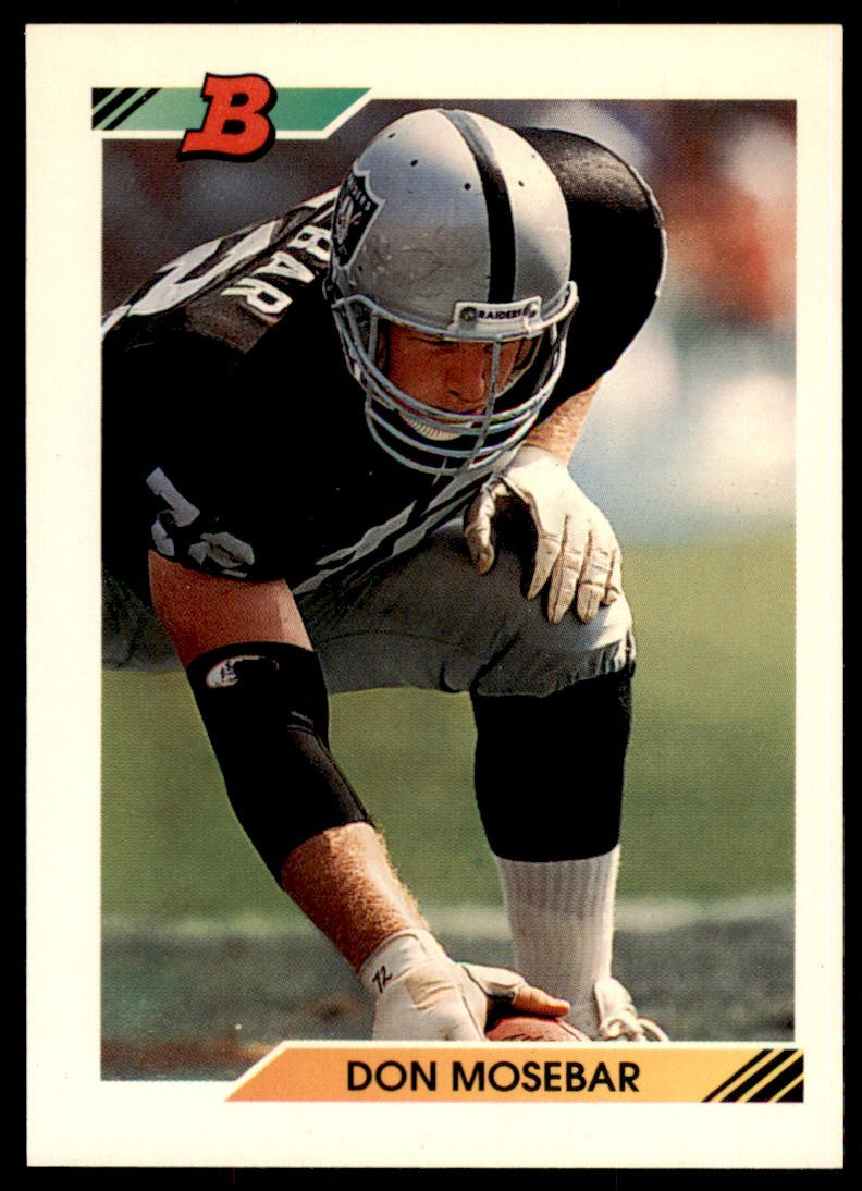 1992 Bowman Don Mosebar Los Angeles Raiders #318
