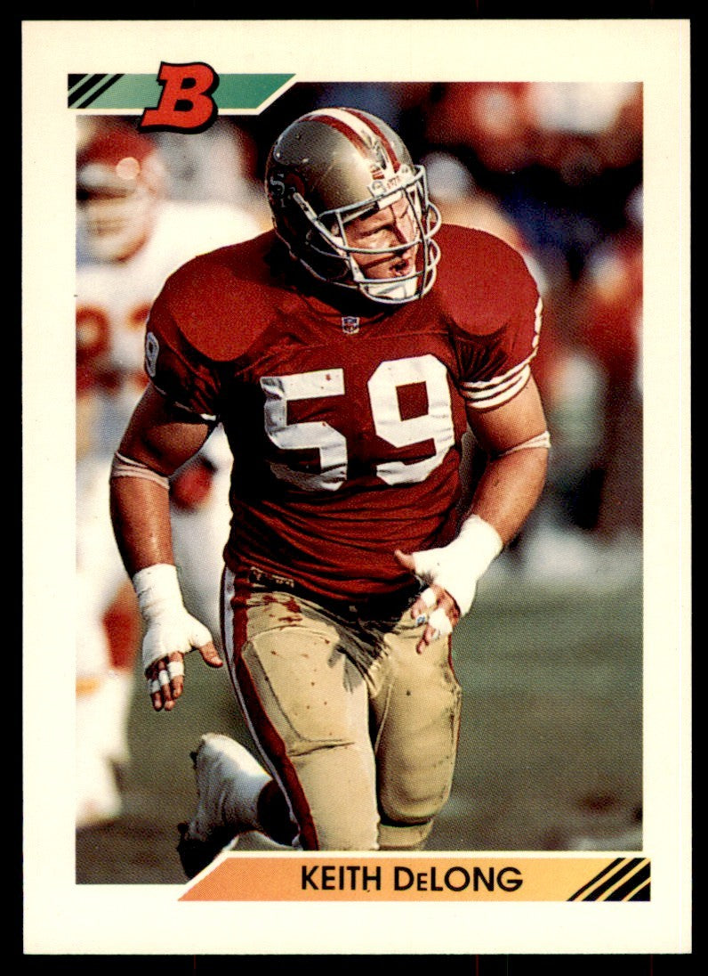 1992 BOWMAN KEITH DELONG SAN FRANCISCO 49ERS #131