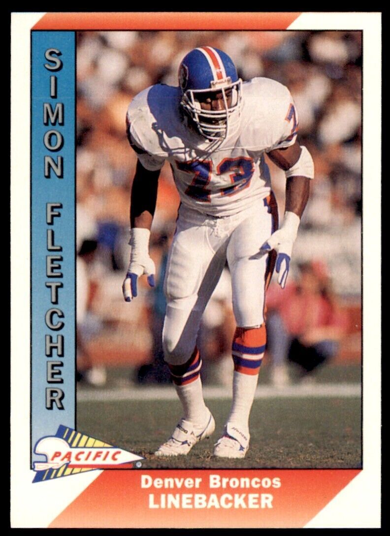 1991 Pacific. Simon Fletcher . Denver Broncos #116